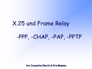 X.25 und Frame Relay