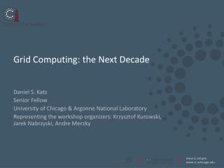 Grid Computing: the Next Decade
