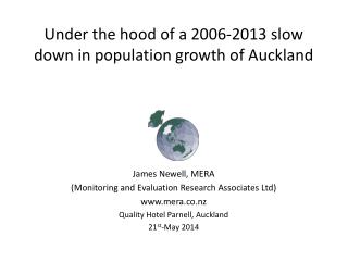 Under the hood of a 2006-2013 slow down in population growth of Auckland