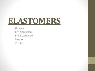 ELASTOMERS
