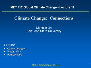 MET 112 Global Climate Change - Lecture 11