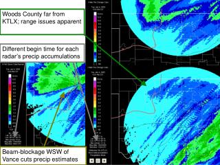 Beam-blockage WSW of Vance cuts precip estimates