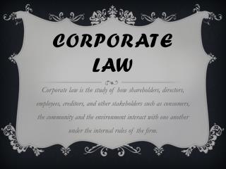 Corporate law