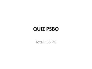 QUIZ PSBO
