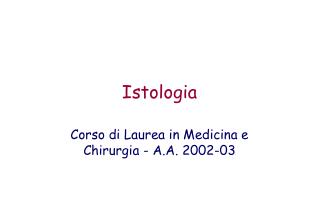 Istologia