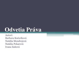 Odvetia Práva