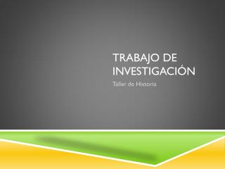 Trabajo de Investigación