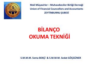 BİLANÇO OKUMA TEKNİĞİ