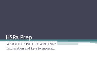 HSPA Prep