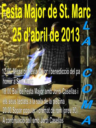 Festa Major de St. Marc 25 d'abril de 2013