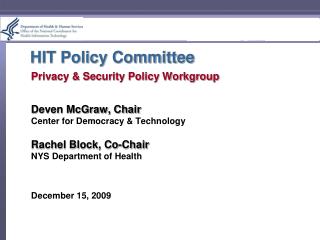 HIT Policy Committee