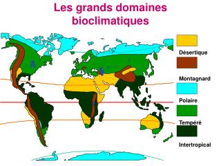 Les grands domaines bioclimatiques