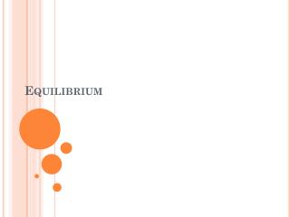 Equilibrium