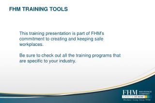 FHM TRAINING TOOLS