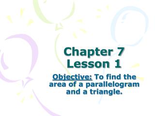 Chapter 7 Lesson 1