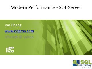 Modern Performance - SQL Server