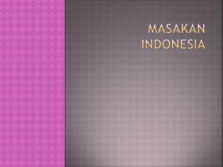 MASAKAN INDONESIA