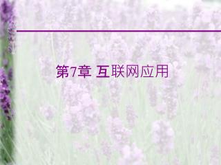 第 7 章 互联网应用