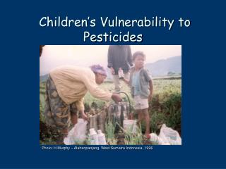 Children’s Vulnerability to Pesticides