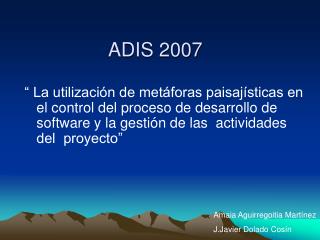 ADIS 2007
