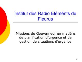 Institut des Radio Eléménts de Fleurus
