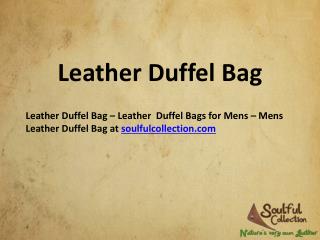 Leather Duffel Bag