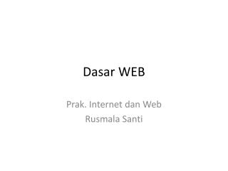 Dasar WEB