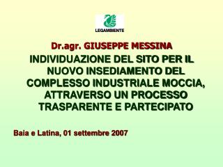 Dr.agr. GIUSEPPE MESSINA