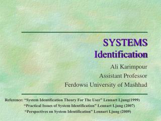 SYSTEMS Identification