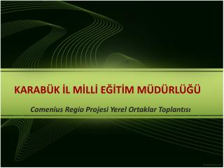 KARABÜK İL MİLLİ EĞİTİM MÜDÜRLÜĞÜ