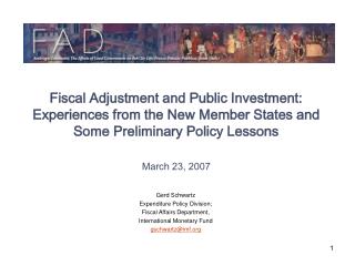 Gerd Schwartz Expenditure Policy Division; Fiscal Affairs Department,