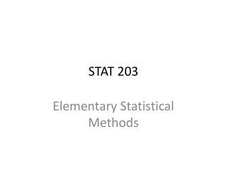 STAT 203