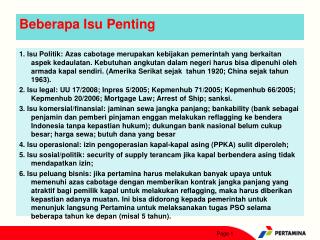 Beberapa Isu Penting