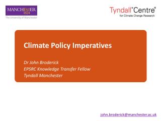 Climate Policy Imperatives