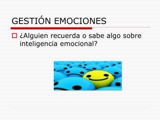 GESTIÓN EMOCIONES