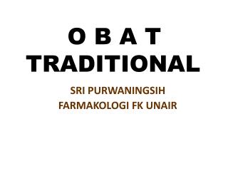 O B A T TRADITIONAL