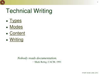 Technical Writing