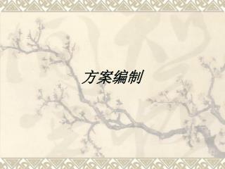 方案编制