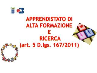 APPRENDISTATO DI ALTA FORMAZIONE E RICERCA (art. 5 D.lgs. 167/2011)