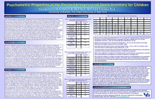 Psychometric Properties of the Revised Interpersonal Goals Inventory for Children