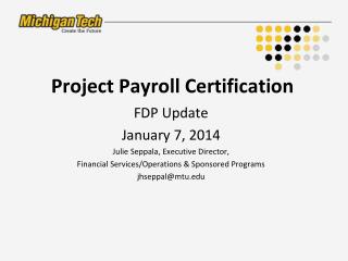 Project Payroll Certification