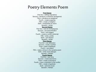 Poetry Elements Poem