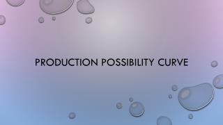 Production Possibility curve
