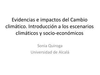 Sonia Quiroga Universidad de Alcalá