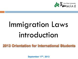 Immigration Laws introduction