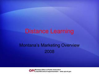 Distance Learning