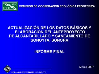 COMISIÓN DE COOPERACIÓN ECOLÓGICA FRONTERIZA