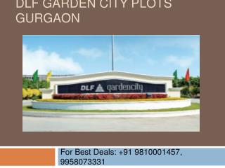 DLF Garden City Plots Gurgaon 9810001457