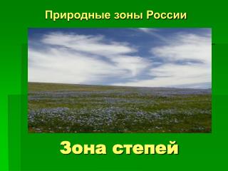 Зона степей