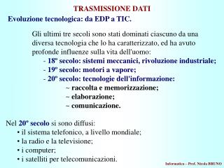 TRASMISSIONE DATI